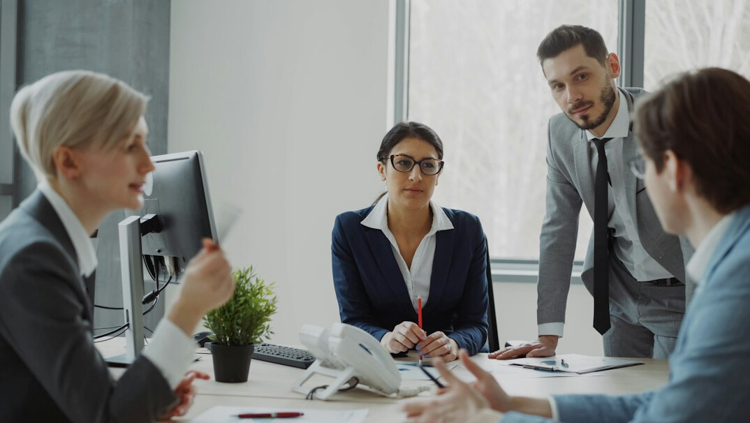 business professionals in meeting