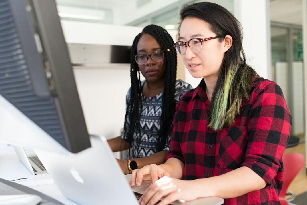 diverse team working together